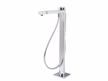 Foot-rinse station - Brass outdoor shower with hand shower by Tender rain - view 2
